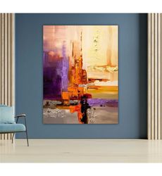Osnat Fine Orange Theory Abstract Canvas, Modern Wall