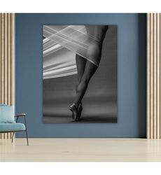Ballet Balance Ballerina Canvas Print, Dance Wall Art,