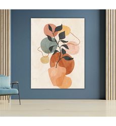 tropical botanic floral canvas wall art, nature inspired