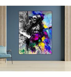 ghosts of the past pop art canvas, modern