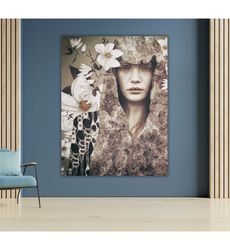 Magnolia Canvas Art, Floral Wall Decor, Nature Inspired