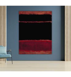 Black in Deep Red Mark Rothko Canvas, Red