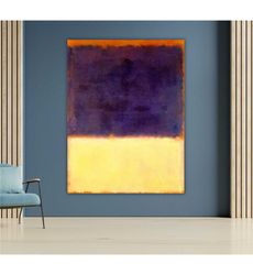 Deep Purple and Yellow Mark Rothko Canvas, Abstract
