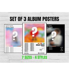 SET OF 3 Album Poster | Music Poster