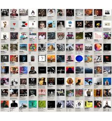 250pcs minimalist rap album cover poster, minimalist hip-hop