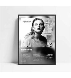 Reputation Taylor Swift Music Album Custom Posters, Album