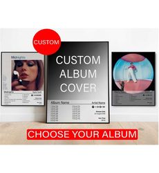 Personalized Album Cover Poster, Unframed Wall Art and