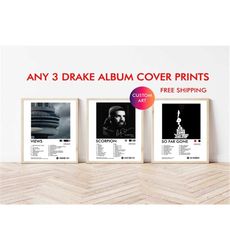 Drake Posters x3 Any 3 Drake Album Covers,