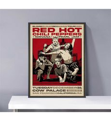 Red-Hot-Chili-Peppers 1991 Concert Poster, Vintage poster, PVC package