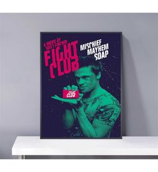 Fight Club Poster Classic Movie, PVC package waterproof