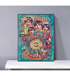vintage rock band poster beatles sgt peppers poster