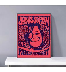 Janis Joplin 1970s Vintage Music Poster PVC package