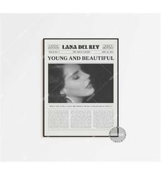 Lana Del Rey Retro Newspaper Print, Young and