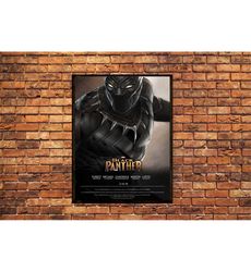 Black Panther Marvel Superhero Movie Cover Home De