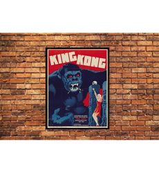 King Kong Vintage Retro Artwork Movie Poster wws