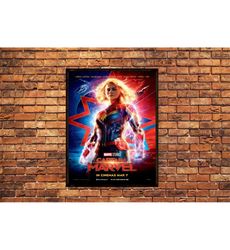 Captain Marvel Superhero Co ver Movie Poster wws
