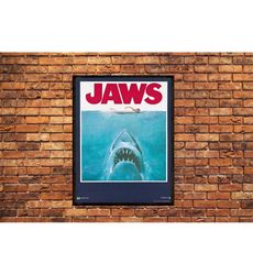 Jaws 1975 classic movie original artwork cover home