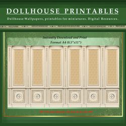 Wallpapers- Set 7-v3 | Digital Downloads for Dollhouses and Unique Miniature Projects - Printables in Scale 1:12