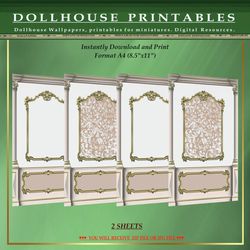 Wallpapers- Set 17-v1 | Digital Downloads for Dollhouses and Unique Miniature Projects - Printables in Scale 1:12
