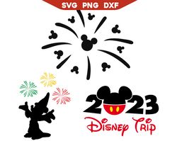 Disney Trip 2023 Svg, Mickey Svg, Minnie Svg, Mickey Mouse Fireworks Svg