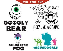 We Scare Because We Care Monsters Inc SVG, Mike Wazowski Disneyland Svg, Monsters Inc SVG