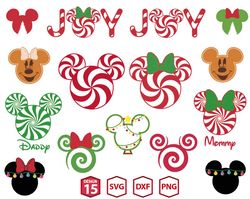 Disney Mickey And Minnie Christmas Svg, Christmas Gingerbread Svg, Peppermint Swirl Svg, Gingerbread Cookie Svg