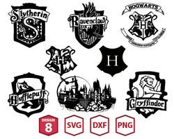 Harry Potter Svg, Hogwarts Shield Svg, Hogwarts Alumni Svg, Potter Head Svg, Wizard svg, Wizardy Houses Svg
