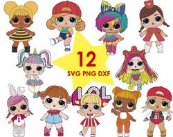 LOL Surprise Doll Svg, LOL Surprise Birthday Svg, Lol Surprise Glitter Svg Png, LOL Surprise Doll, Lol Silhouette Svg