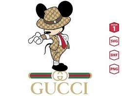 Mickey Mouse Gucci Pattern SVG, Gucci Mickey Michael Jackson PNG SVG, Gucci Pattern Vector File