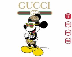 Mickey Mouse Gucci Logo Brand Svg, Gucci Logo Fashion Svg, Gucci Logo Svg, Fashion Logo Svg, File Cut Digital Download