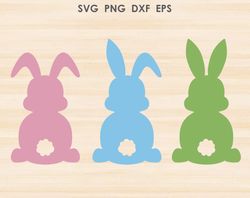 Easter Bunny Svg, Easter Silhouette Svg, Rabbit Svg, Easter Cut File