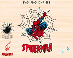 Spiderman Logo Svg, Spiderman Decoration ,Spiderman Silhouette, Cutting Files Cricut, Svg