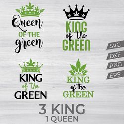 King and Queen of the Green Bundle, Stoner svg, Cannabis Svg, Trippy Svg, Weed Svg, Pot Svg For Cricut, Smoking Svg