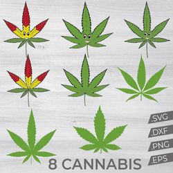 Pot Leaf SVG, Pot Leaf Silhouette Svg, Marijuana Svg Cricut Files