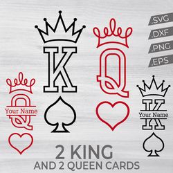 King And Queen Svg Bundle, King Svg, Queen Svg, Queen And King Svg, king Queen Svg, Playing Card svg