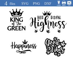 King of the Green Quotes SVG, King and Queen of the Green Bundle SVG