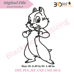 Chip and Dale Embroidery Design | Instant download