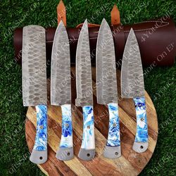 Handmade Kitchen Chef Knives Set , Best For Cooking, Mother’s Day Gift