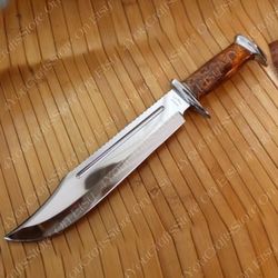 handmade d2 steel hunting bowie knife , best hunting knife , gift for him , d2 steel knife