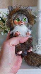 Order for Akhram Cat dragon toy kitty art doll collectible toy zverikitoys toy plush soft polymer animal toys