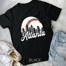 atlanta baseball skyline atlanta cityscape t-shirt unisex t-shirt