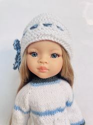 Hand knitted clothes set for Paola Reina doll 32-34 cm (13 inches)