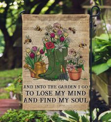 Lose My Mind Find My Soul Bee Garden House Flag