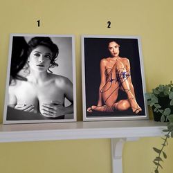 Salma Hayek Sensual Naked Black And White Poster, Gift