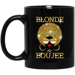 Blonde And Boujee African American Coffee Mug For Melanin Poppin Women