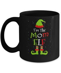 i'm the mom elf family matching funny christmas group gift mug