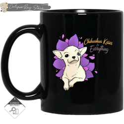 Chihuahua Kisses Fix Everything Mugs,Custom Coffee Mugs, Personalised Gifts