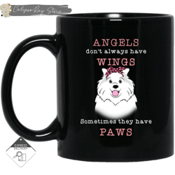 Angels Don't Always Have Wings Samoyed Mugs, Custom Coffee Mugs, Personalised Gifts