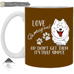 Love Samoyed Or Don't Get Them Samoyed Mugs, Custom Coffee Mugs, Personalised Gifts