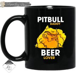 Pitbull Daddy Beer Lover Mugs, Custom Coffee Mugs, Personalised Gifts